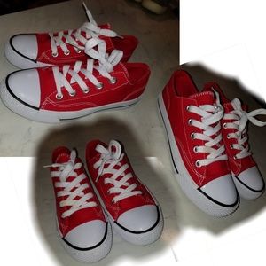 Red sneakers